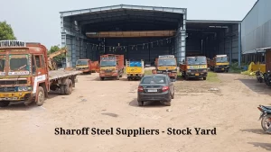 Sharoff Steel suppliers stock yard, chennai. 15000 Sq.feet